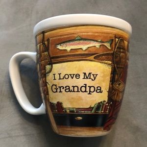 I Love Grandpa fishing coffee mug by Lang